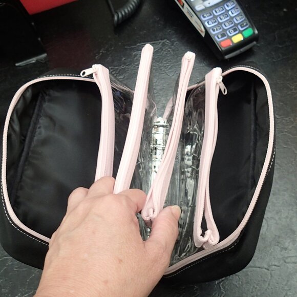 Toiletries Bag with Zippered Pouch - Picture 1 of 7